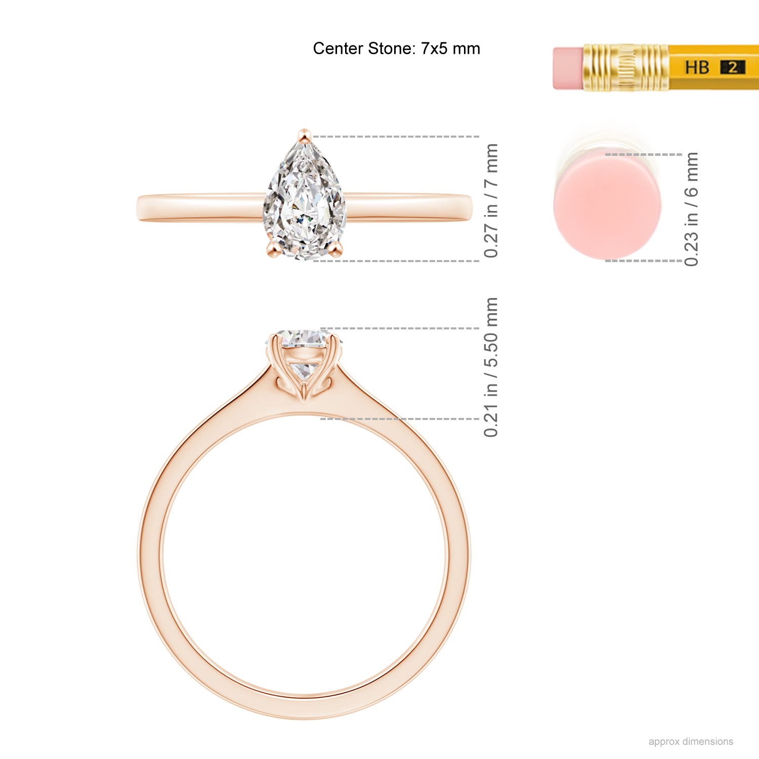 I-J, I1-I2 / 0.71 CT / 14 KT Rose Gold