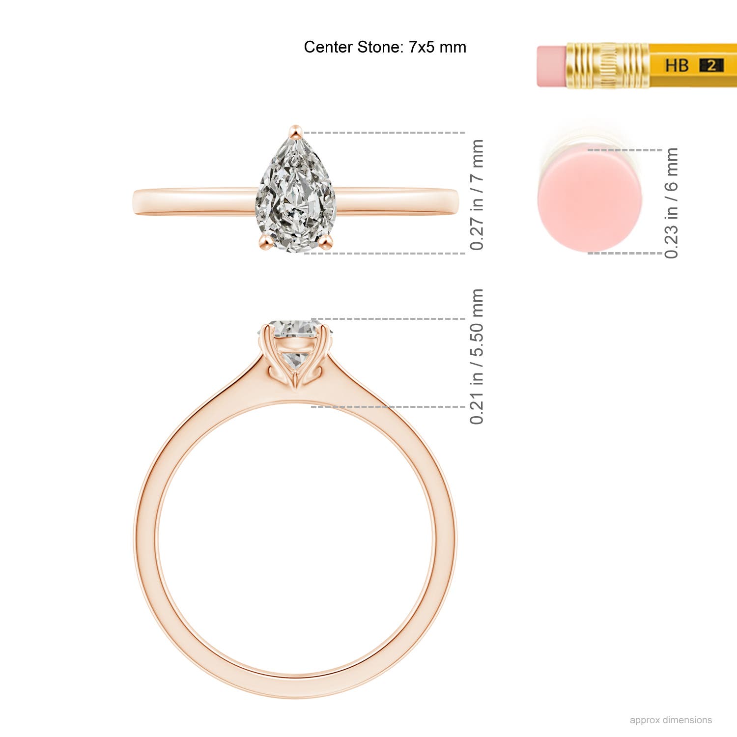 K, I3 / 0.71 CT / 14 KT Rose Gold