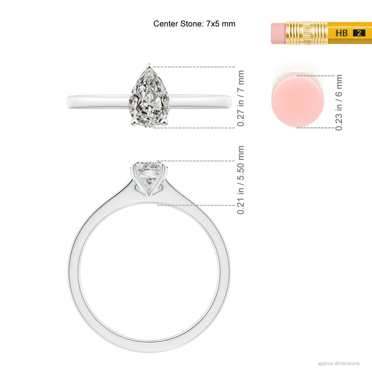 K, I3 / 0.71 CT / 14 KT White Gold