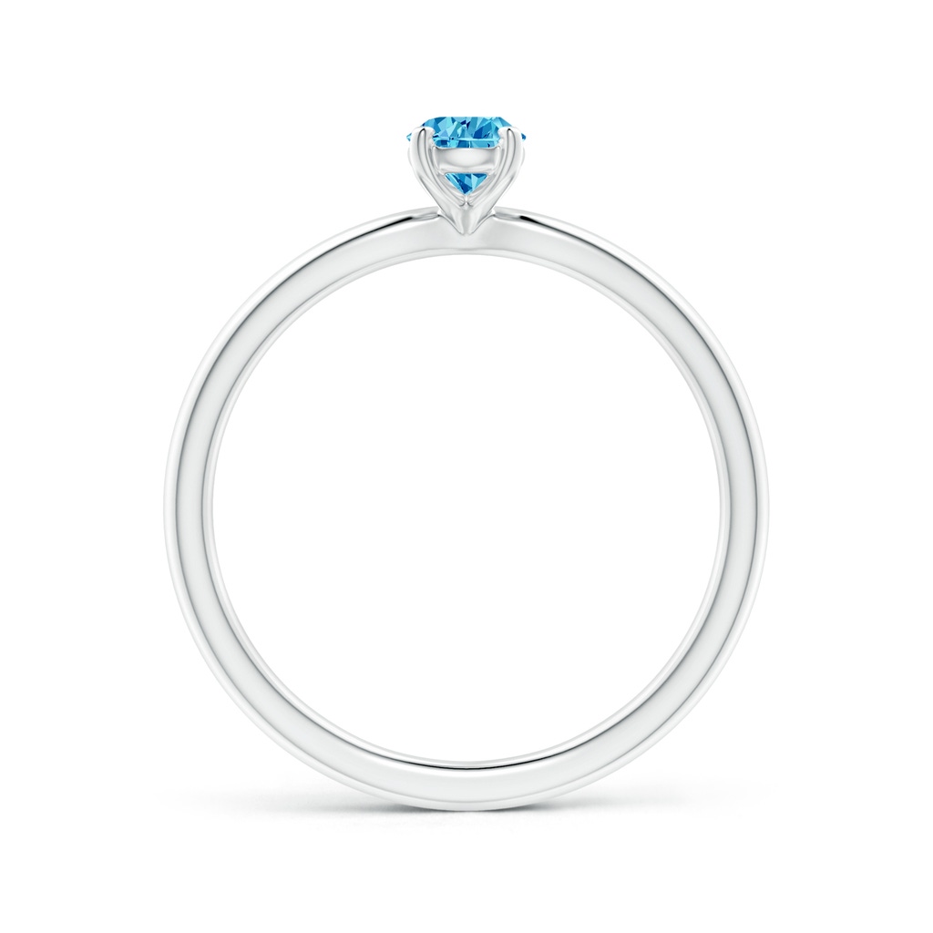 6x4mm AAAA Solitaire Pear-Shaped Fancy Intense Blue Diamond Engagement Ring in White Gold - side 199