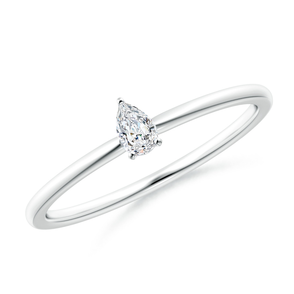 4x2.5mm GVS2 Solitaire Pear-Shaped Diamond Engagement Ring in P950 Platinum