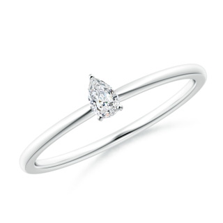 4x2.5mm GVS2 Solitaire Pear-Shaped Diamond Engagement Ring in P950 Platinum