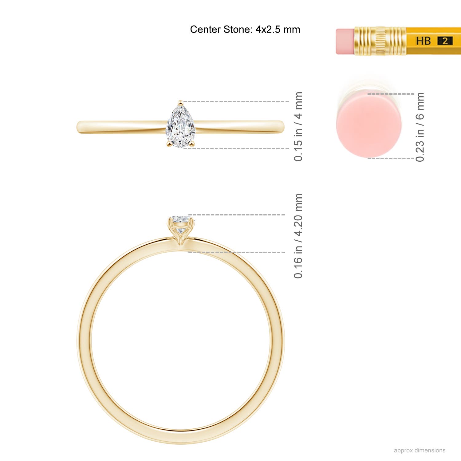 H, SI2 / 0.1 CT / 14 KT Yellow Gold