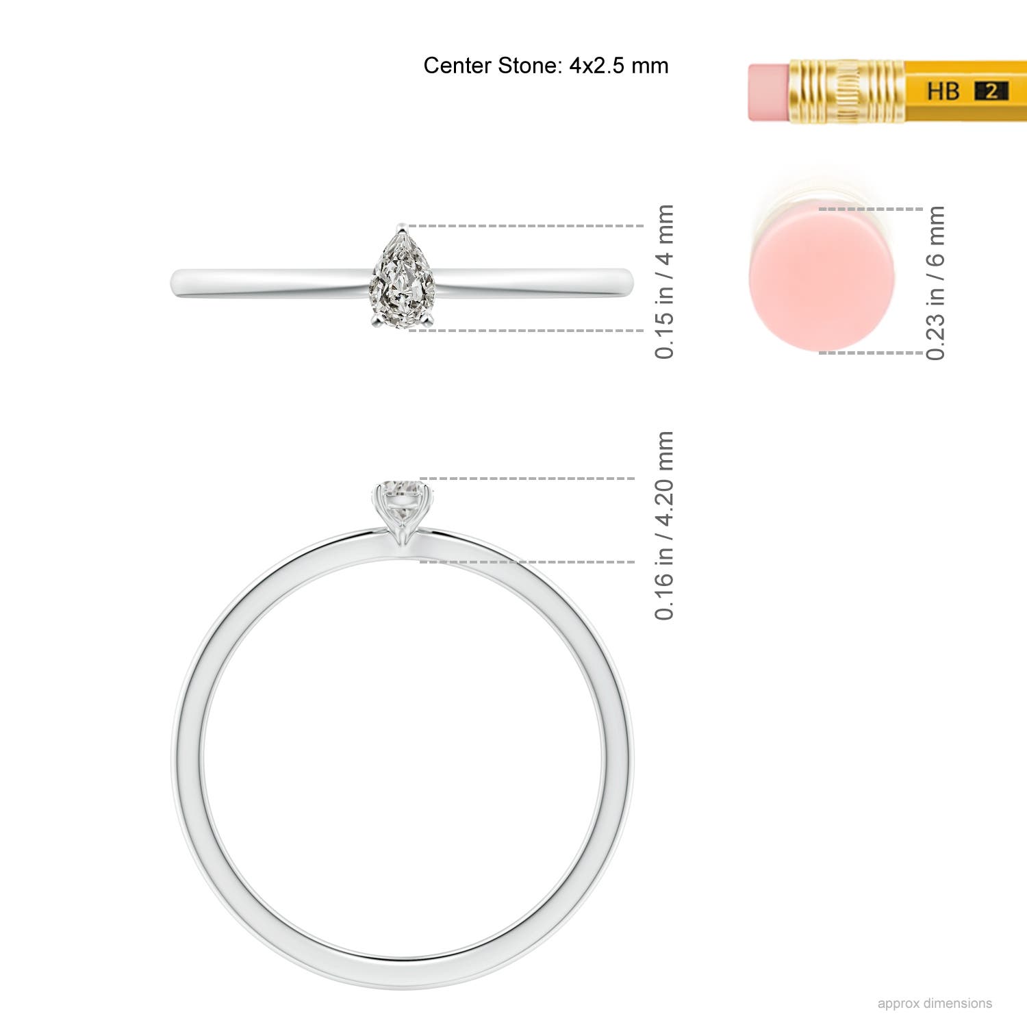 K, I3 / 0.1 CT / 14 KT White Gold