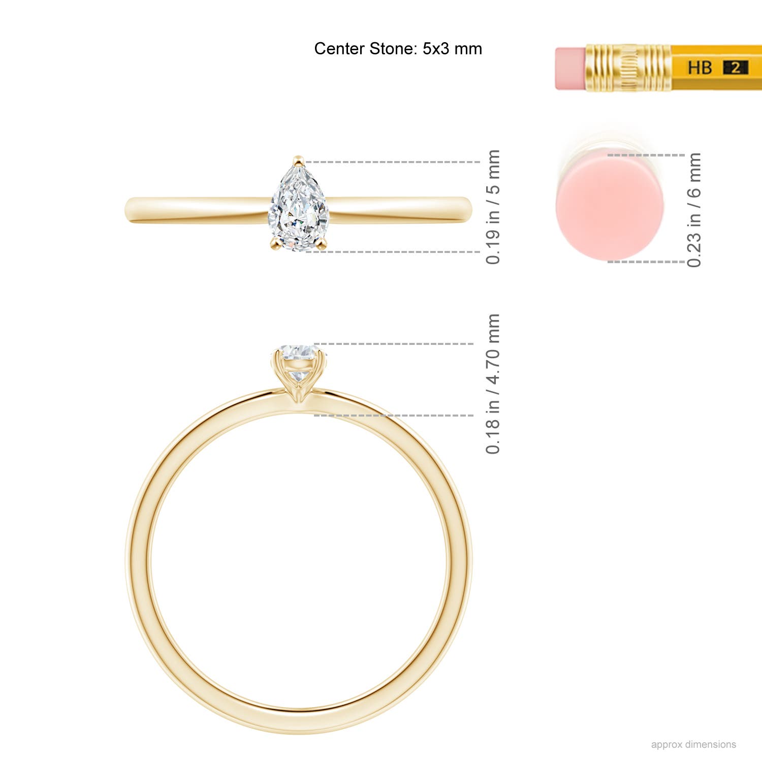 G, VS2 / 0.2 CT / 14 KT Yellow Gold