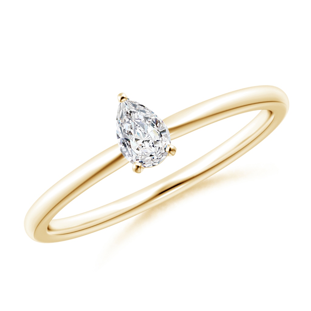 5x3mm HSI2 Solitaire Pear-Shaped Diamond Engagement Ring in Yellow Gold
