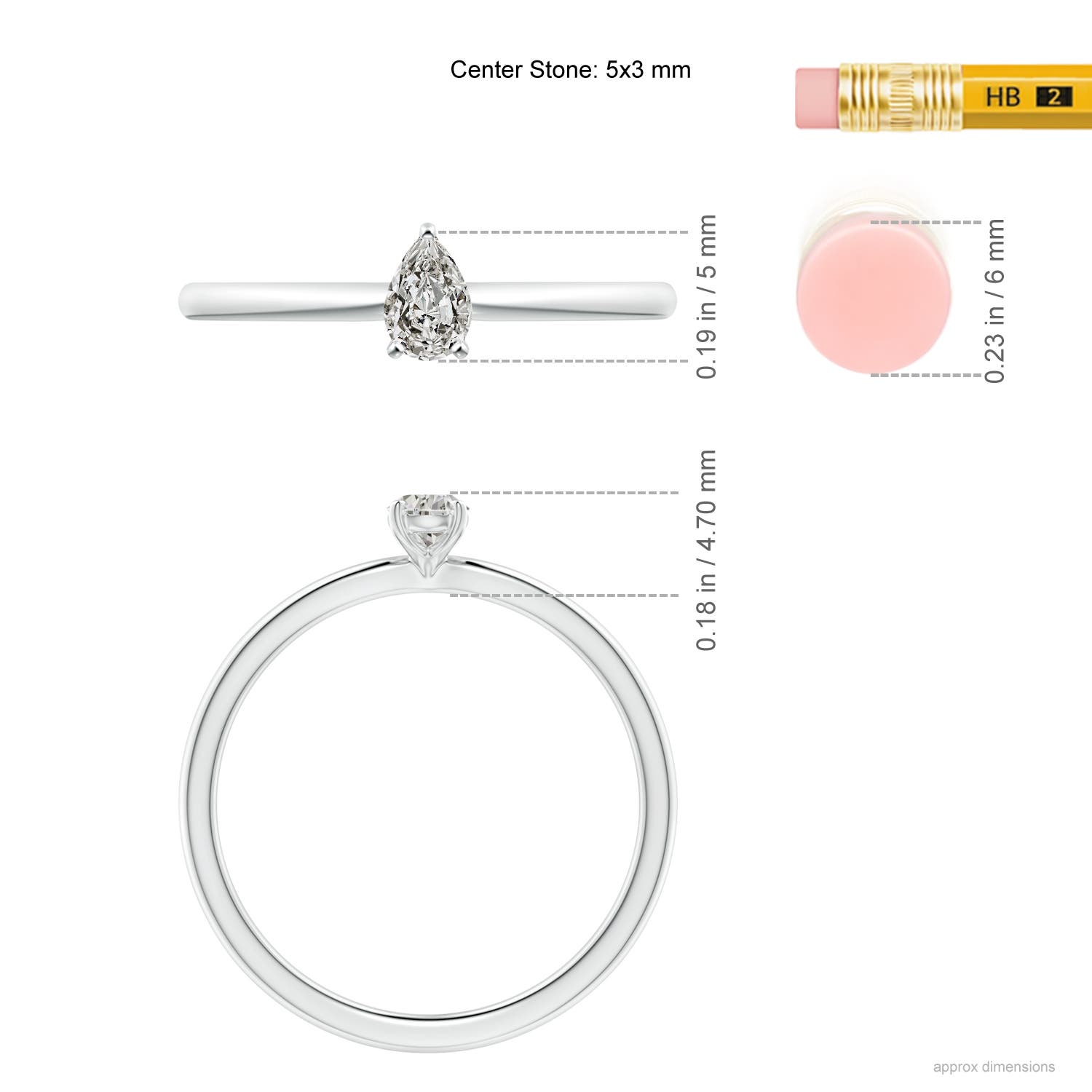 K, I3 / 0.2 CT / 14 KT White Gold