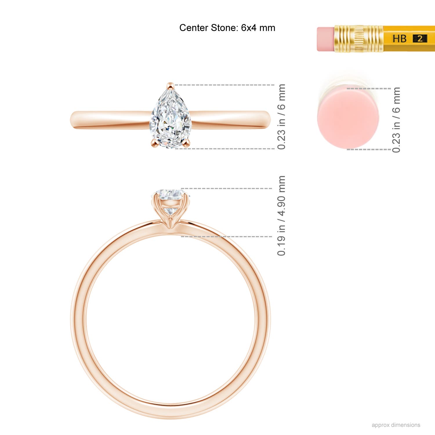 G, VS2 / 0.4 CT / 14 KT Rose Gold