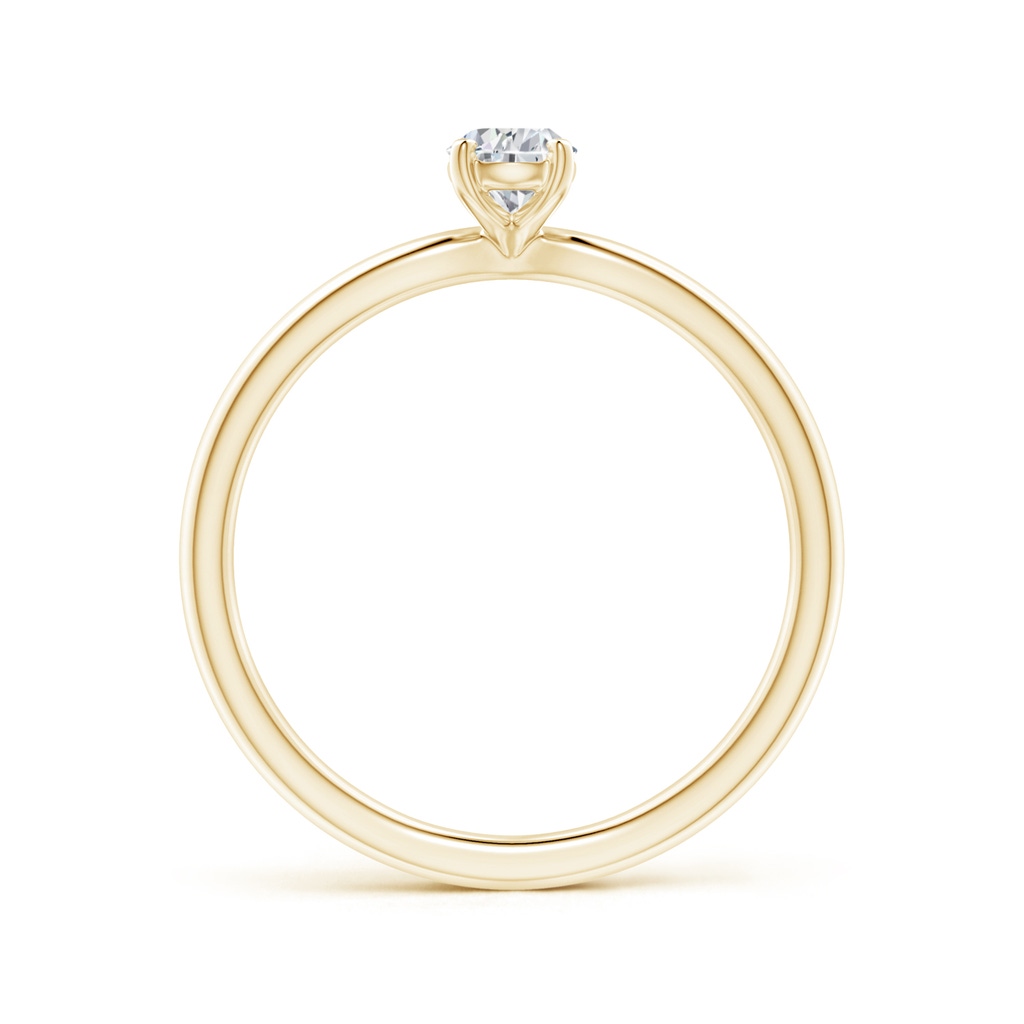 6x4mm HSI2 Solitaire Pear-Shaped Diamond Engagement Ring in Yellow Gold Side-1