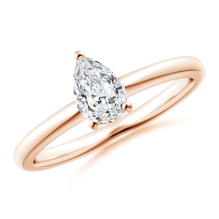 7x5mm GVS2 Solitaire Pear-Shaped Diamond Engagement Ring in Rose Gold