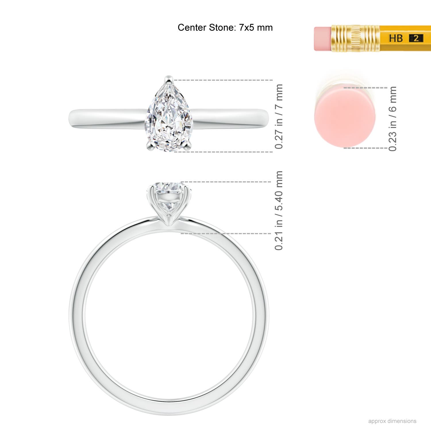 H, SI2 / 0.71 CT / 14 KT White Gold