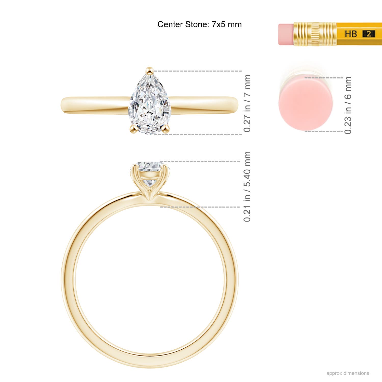 H, SI2 / 0.71 CT / 14 KT Yellow Gold