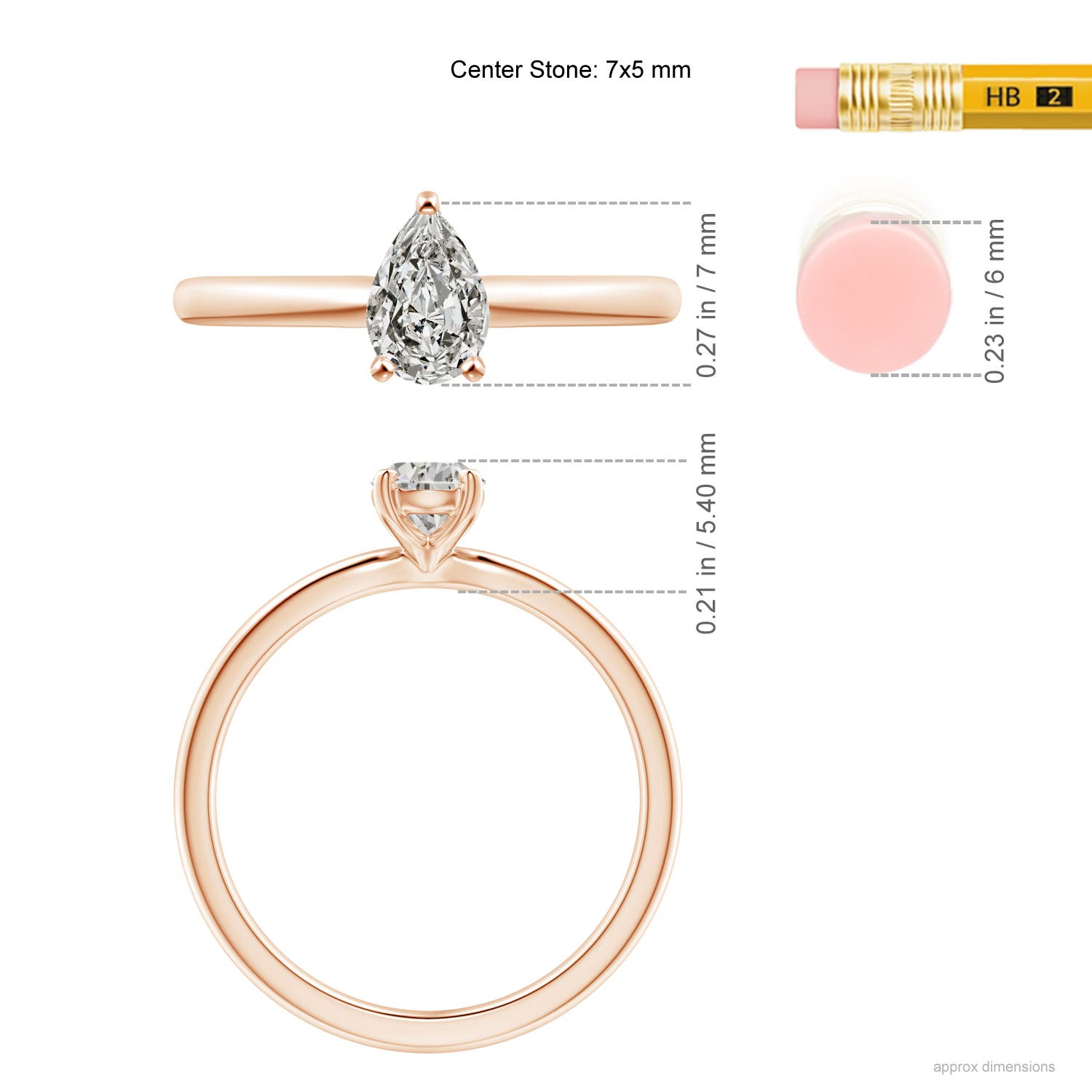 K, I3 / 0.71 CT / 14 KT Rose Gold