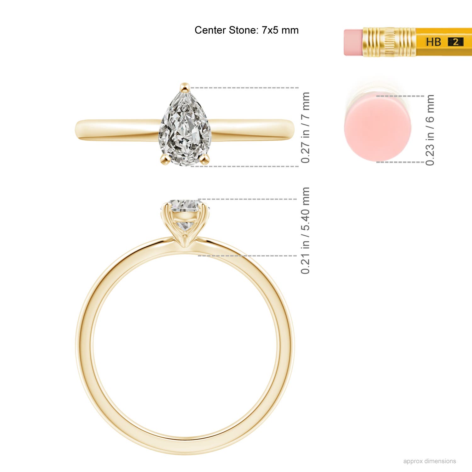 K, I3 / 0.71 CT / 14 KT Yellow Gold