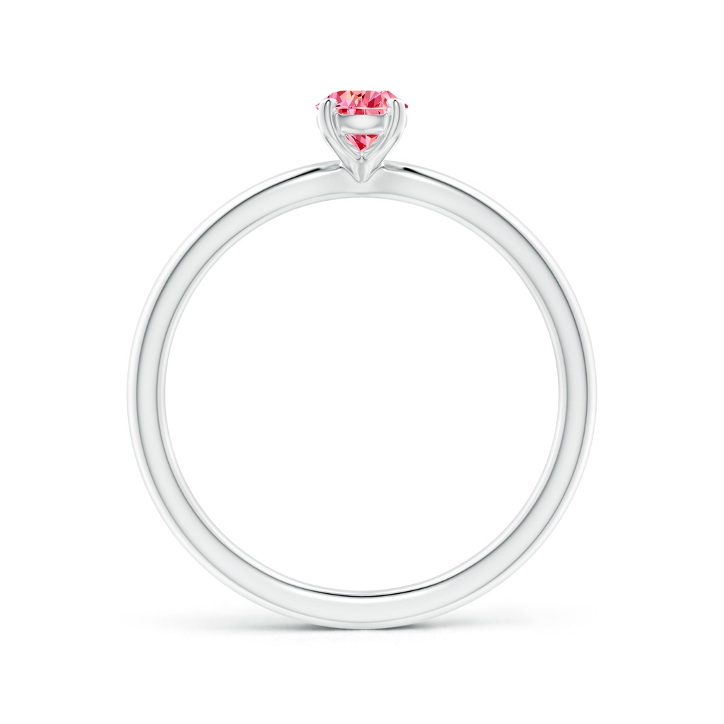 6x4mm AAAA Solitaire Pear-Shaped Fancy Intense Pink Diamond Engagement Ring in White Gold - side 199
