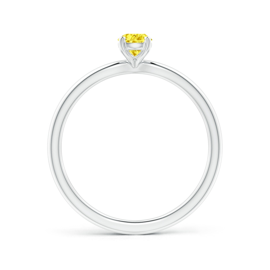 6x4mm AAAA Solitaire Pear-Shaped Fancy Intense Yellow Diamond Engagement Ring in P950 Platinum side 199