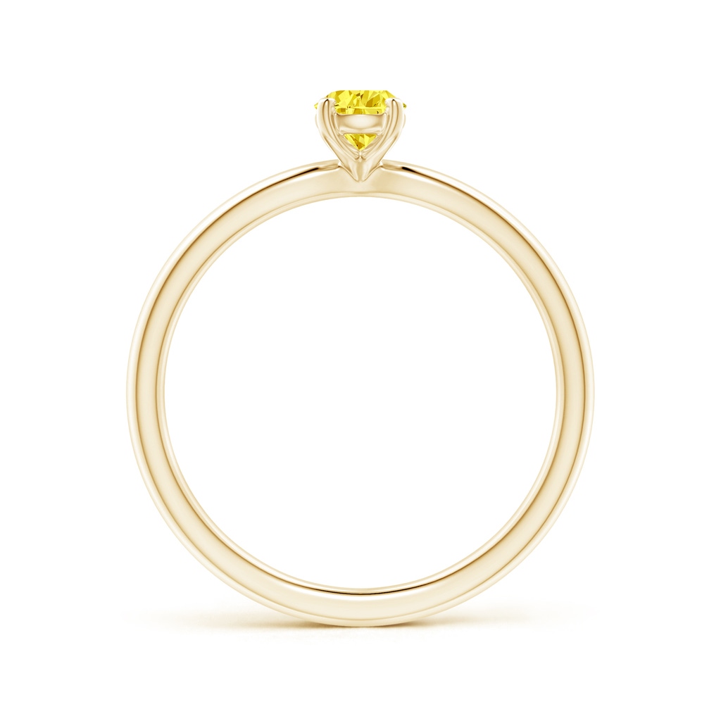 6x4mm AAAA Solitaire Pear-Shaped Fancy Intense Yellow Diamond Engagement Ring in Yellow Gold - side 199