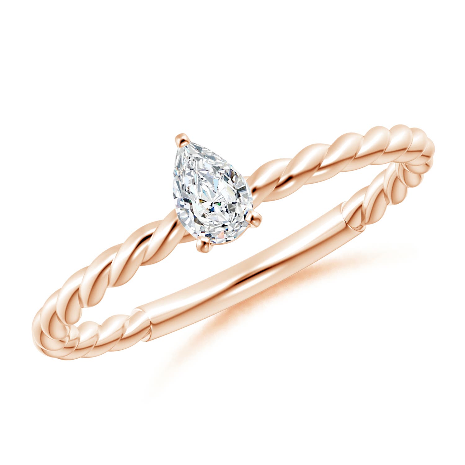 G, VS2 / 0.2 CT / 14 KT Rose Gold