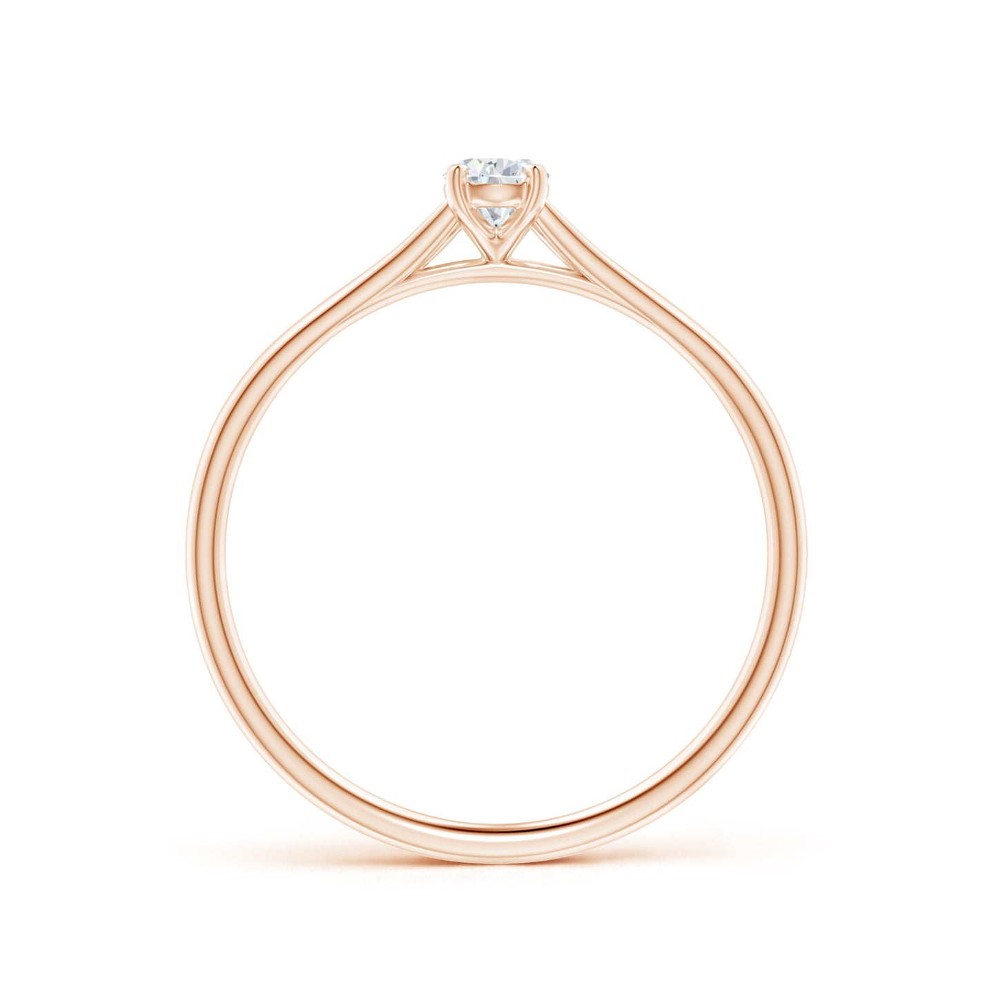 Pear-Shaped Natural Diamond Solitaire Split Shank Engagement Ring