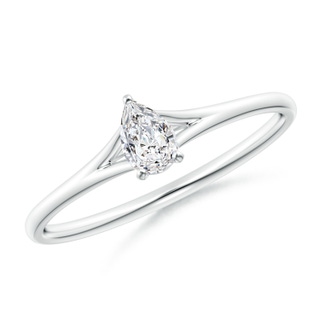 5x3mm HSI2 Pear-Shaped Diamond Solitaire Split Shank Engagement Ring in P950 Platinum