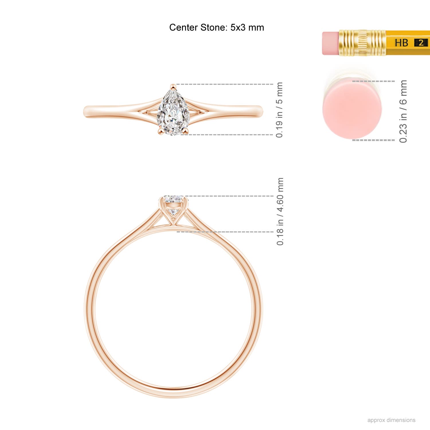 I-J, I1-I2 / 0.2 CT / 14 KT Rose Gold