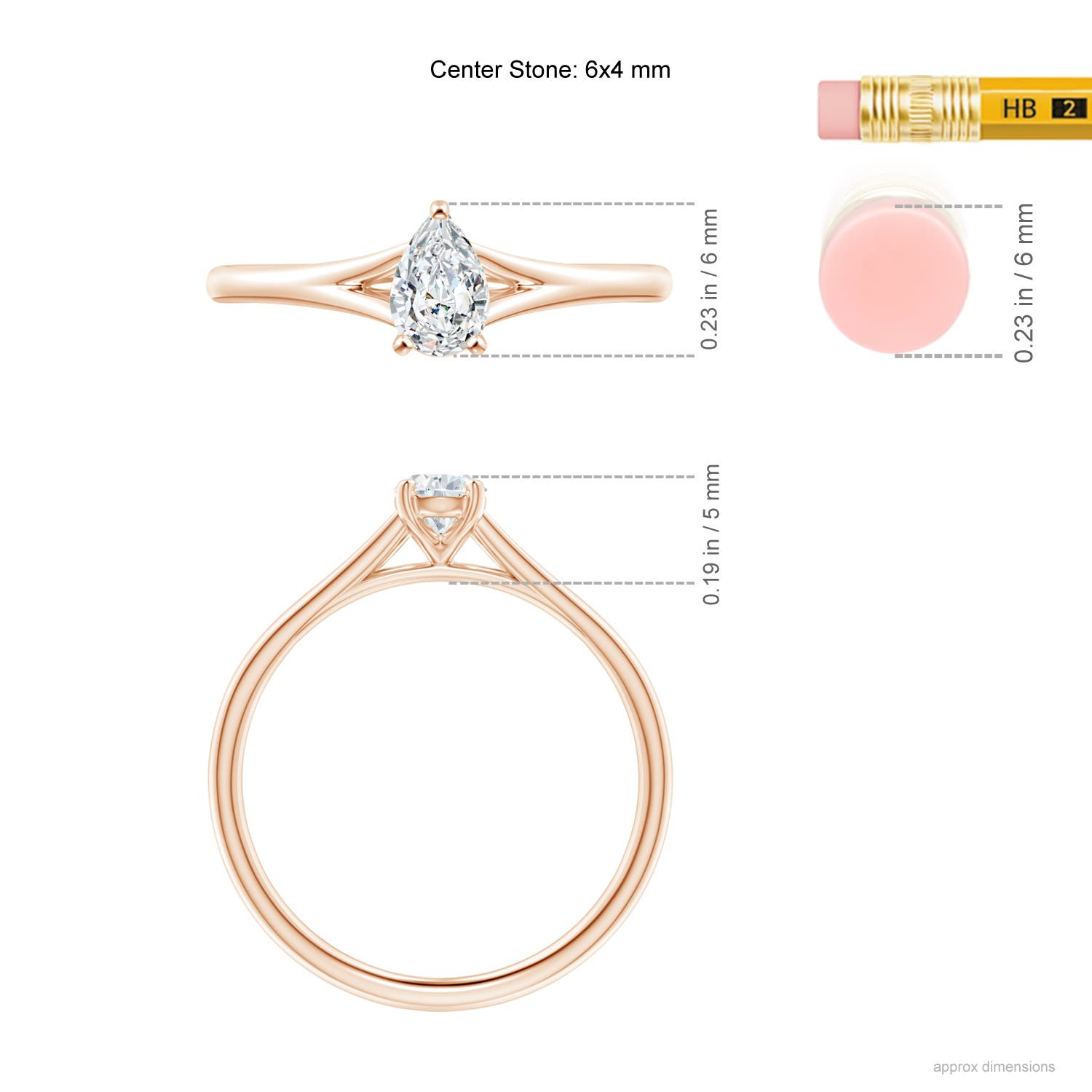 G, VS2 / 0.4 CT / 14 KT Rose Gold