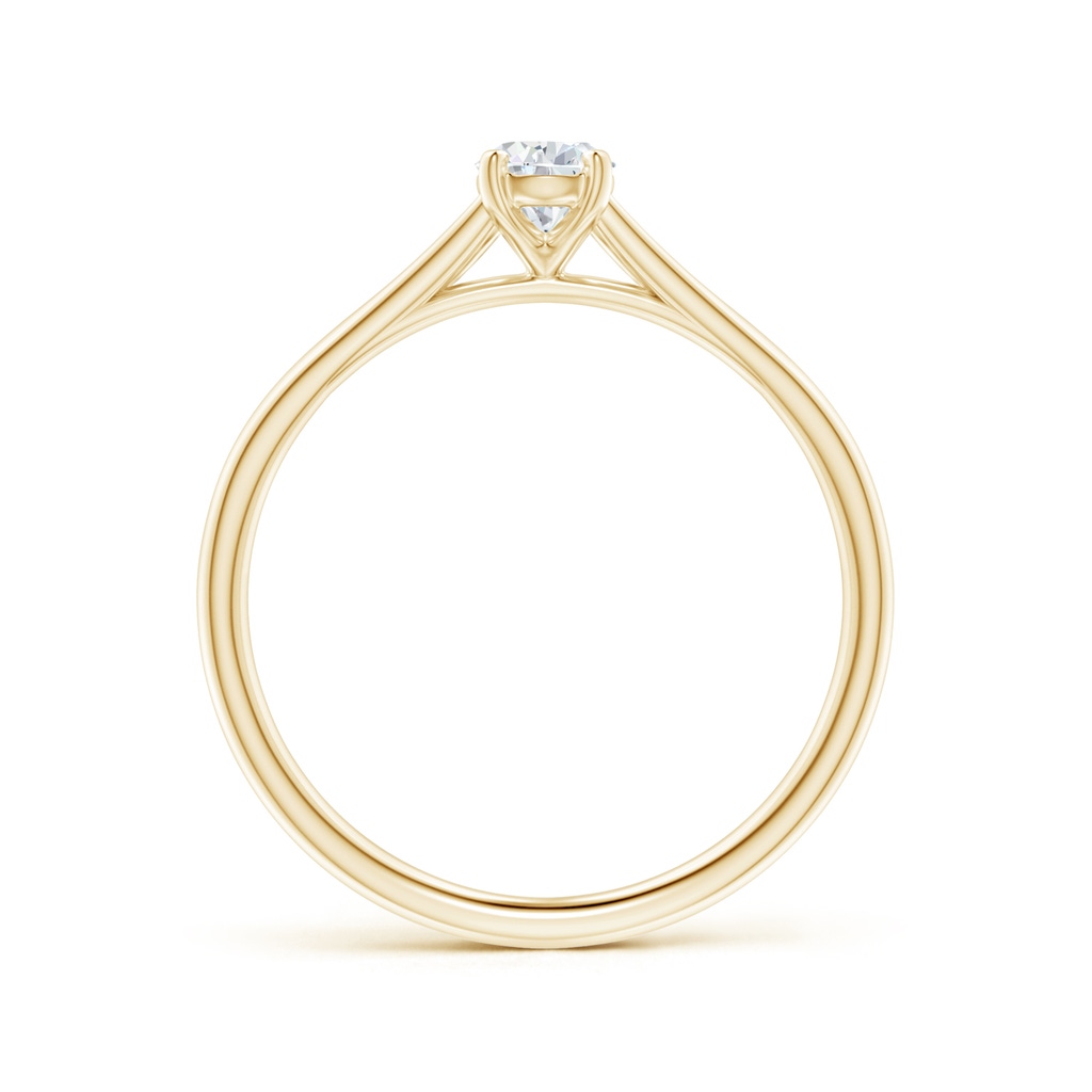 6x4mm GVS2 Pear-Shaped Diamond Solitaire Split Shank Engagement Ring in Yellow Gold Side-1