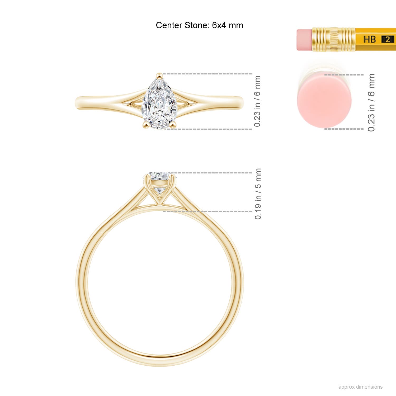 H, SI2 / 0.4 CT / 14 KT Yellow Gold