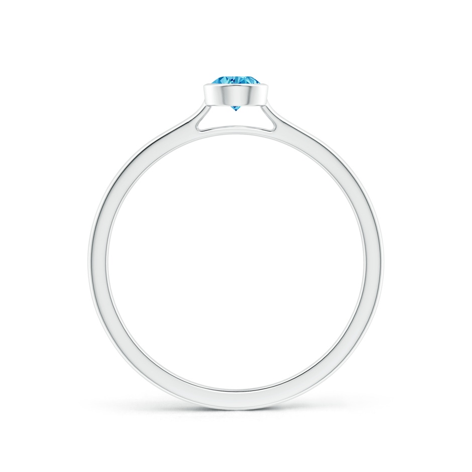 5x3mm AAAA Bezel-Set Solitaire Pear-Shaped Fancy Intense Blue Diamond Engagement Ring in P950 Platinum side 199