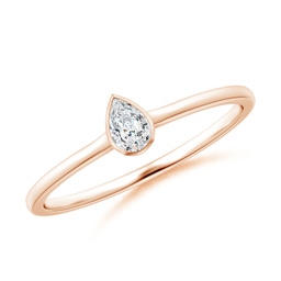 Pear Lab Grown Diamond Solitaire Rings