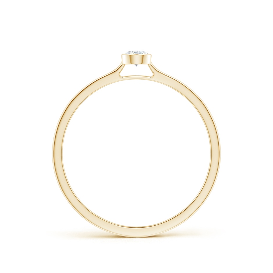 4x2.5mm GVS2 Bezel-Set Solitaire Pear-Shaped Diamond Engagement Ring in Yellow Gold side-1