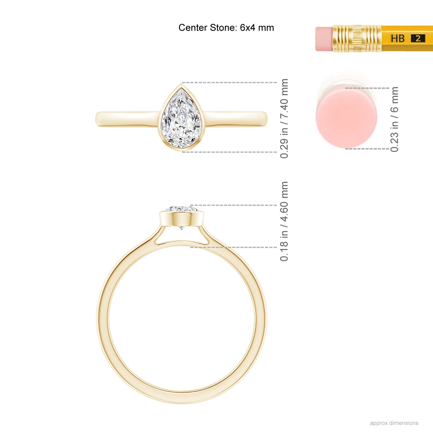 H, SI2 / 0.4 CT / 14 KT Yellow Gold