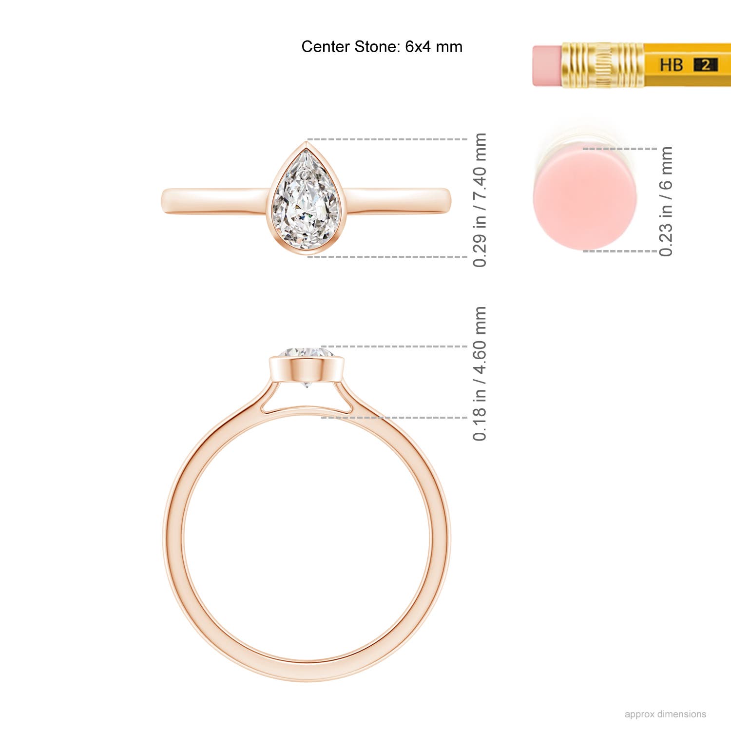 I-J, I1-I2 / 0.4 CT / 14 KT Rose Gold