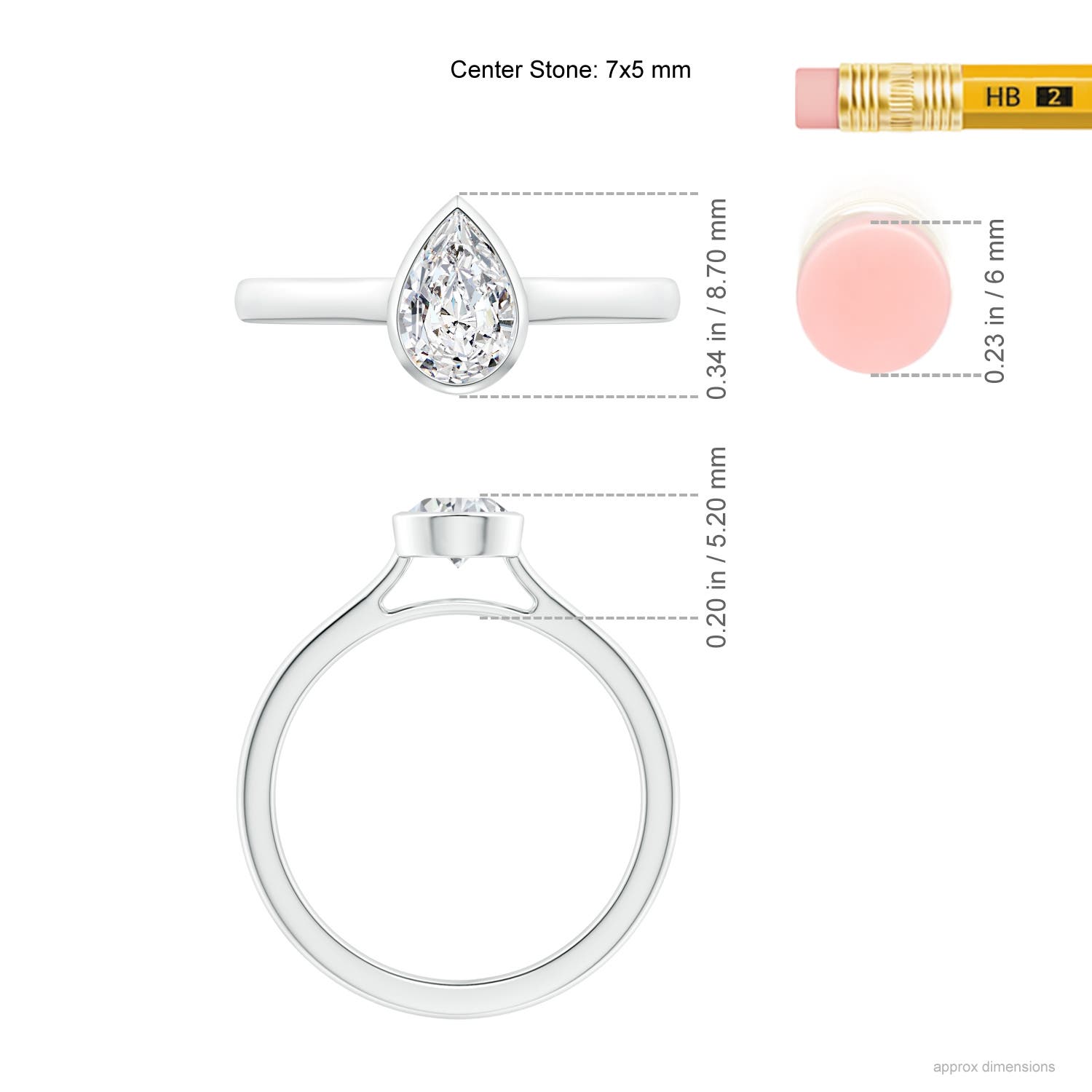 H, SI2 / 0.71 CT / 14 KT White Gold