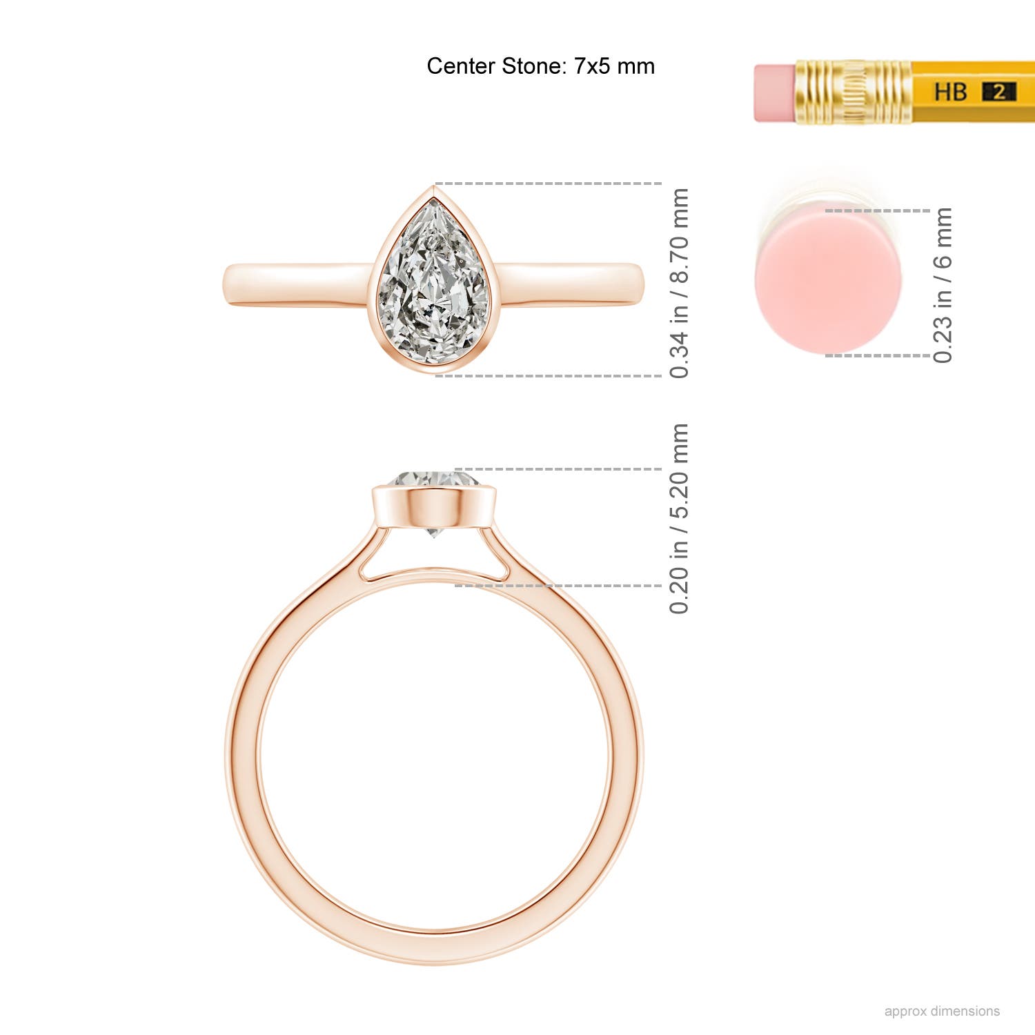 K, I3 / 0.71 CT / 14 KT Rose Gold