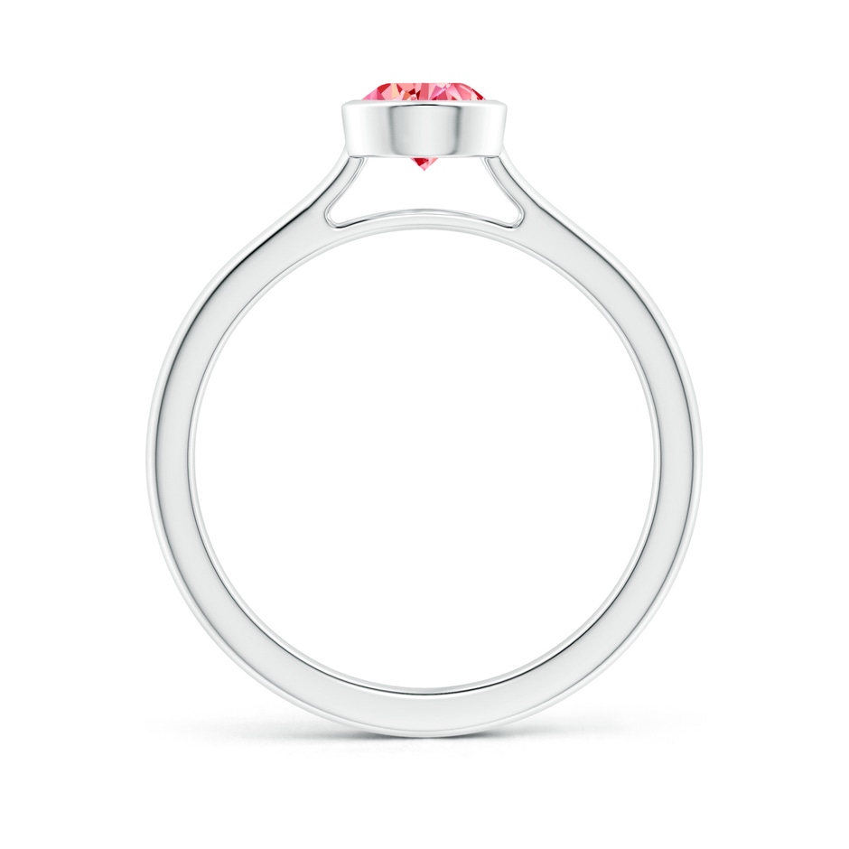 7x5mm AAAA Bezel-Set Solitaire Pear-Shaped Fancy Intense Pink Diamond Engagement Ring in P950 Platinum side 199