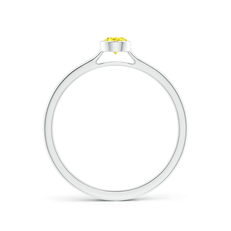 5x3mm AAAA Bezel-Set Solitaire Pear-Shaped Fancy Intense Yellow Diamond Engagement Ring in P950 Platinum side 199