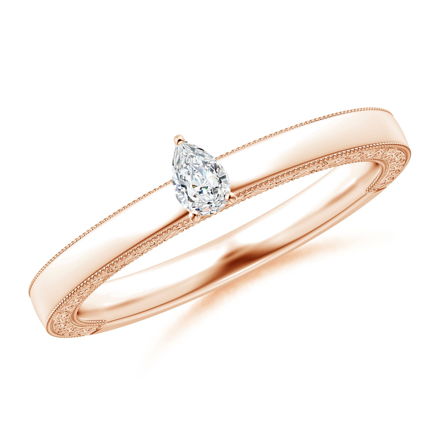 G, VS2 / 0.1 CT / 14 KT Rose Gold