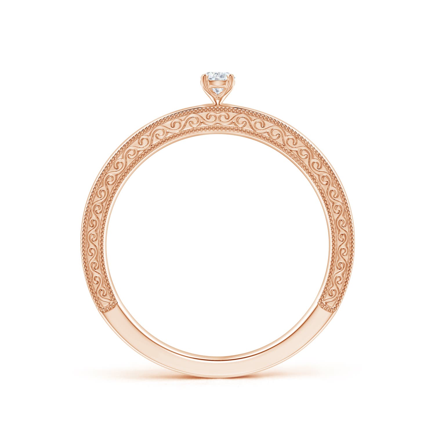 G, VS2 / 0.1 CT / 14 KT Rose Gold