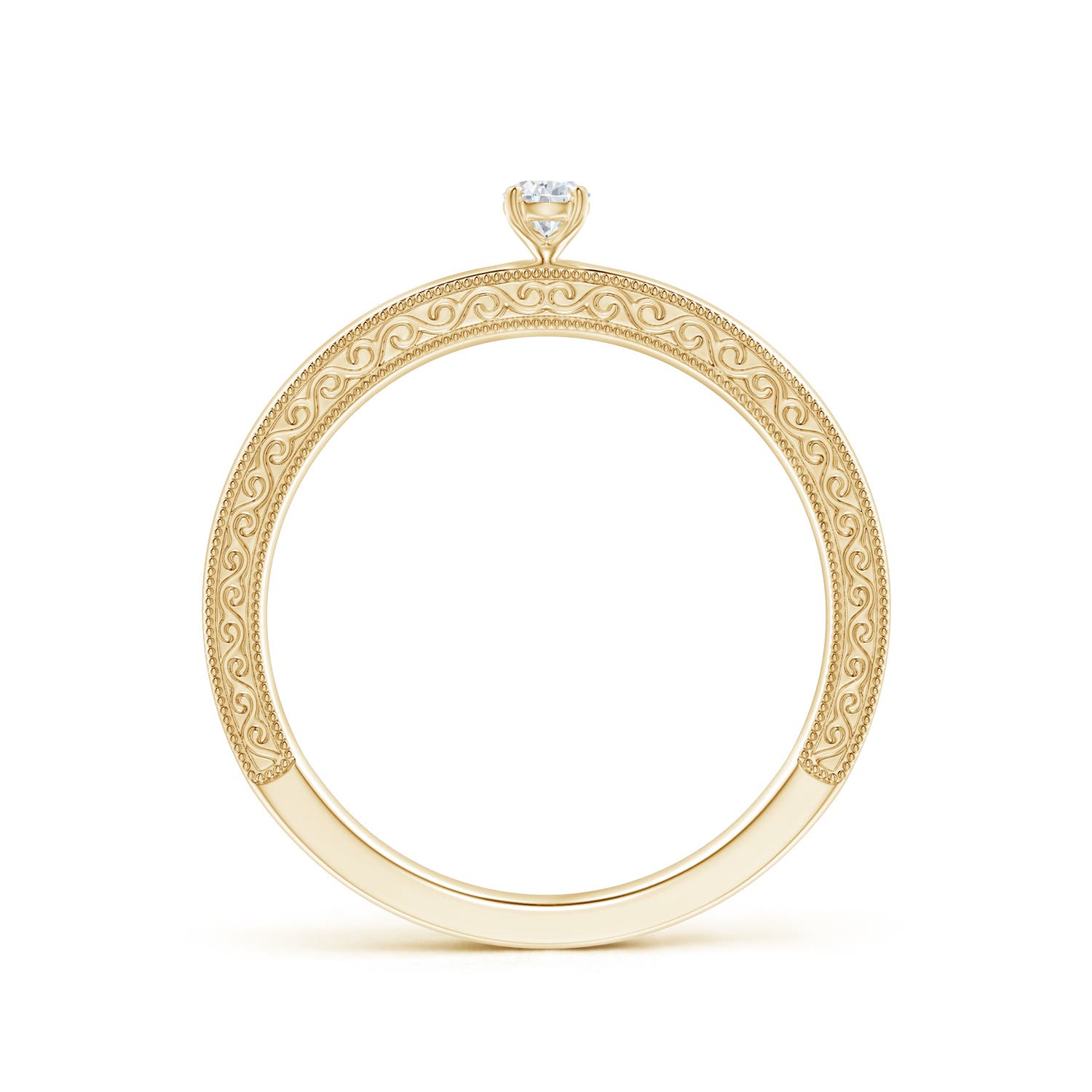 G, VS2 / 0.1 CT / 14 KT Yellow Gold