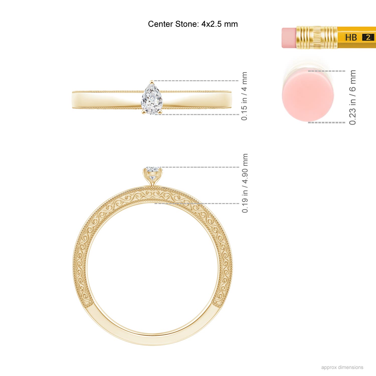 H, SI2 / 0.1 CT / 14 KT Yellow Gold