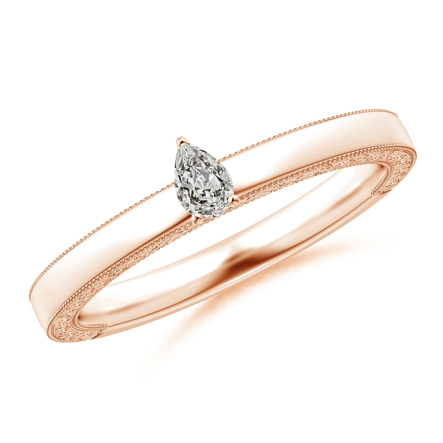 K, I3 / 0.1 CT / 14 KT Rose Gold