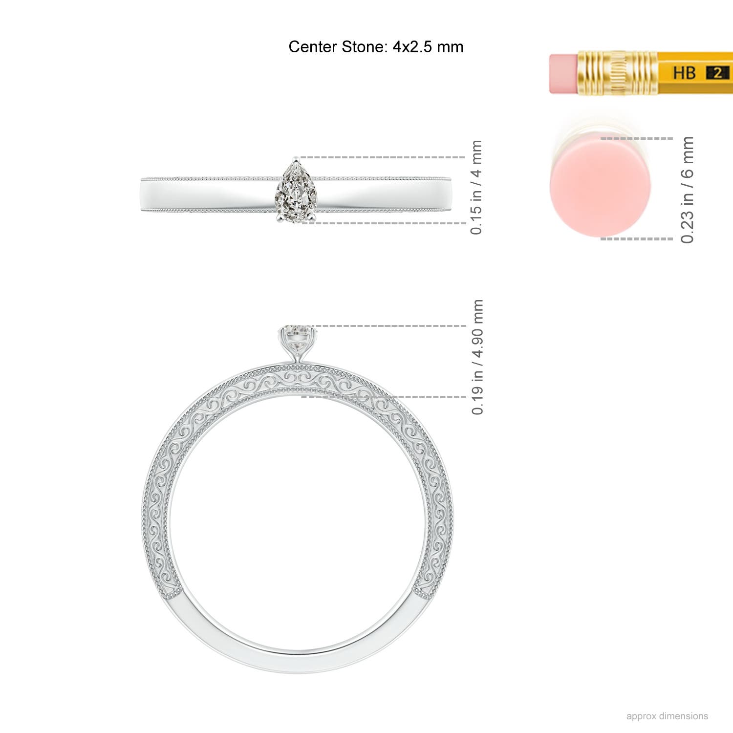 K, I3 / 0.1 CT / 14 KT White Gold