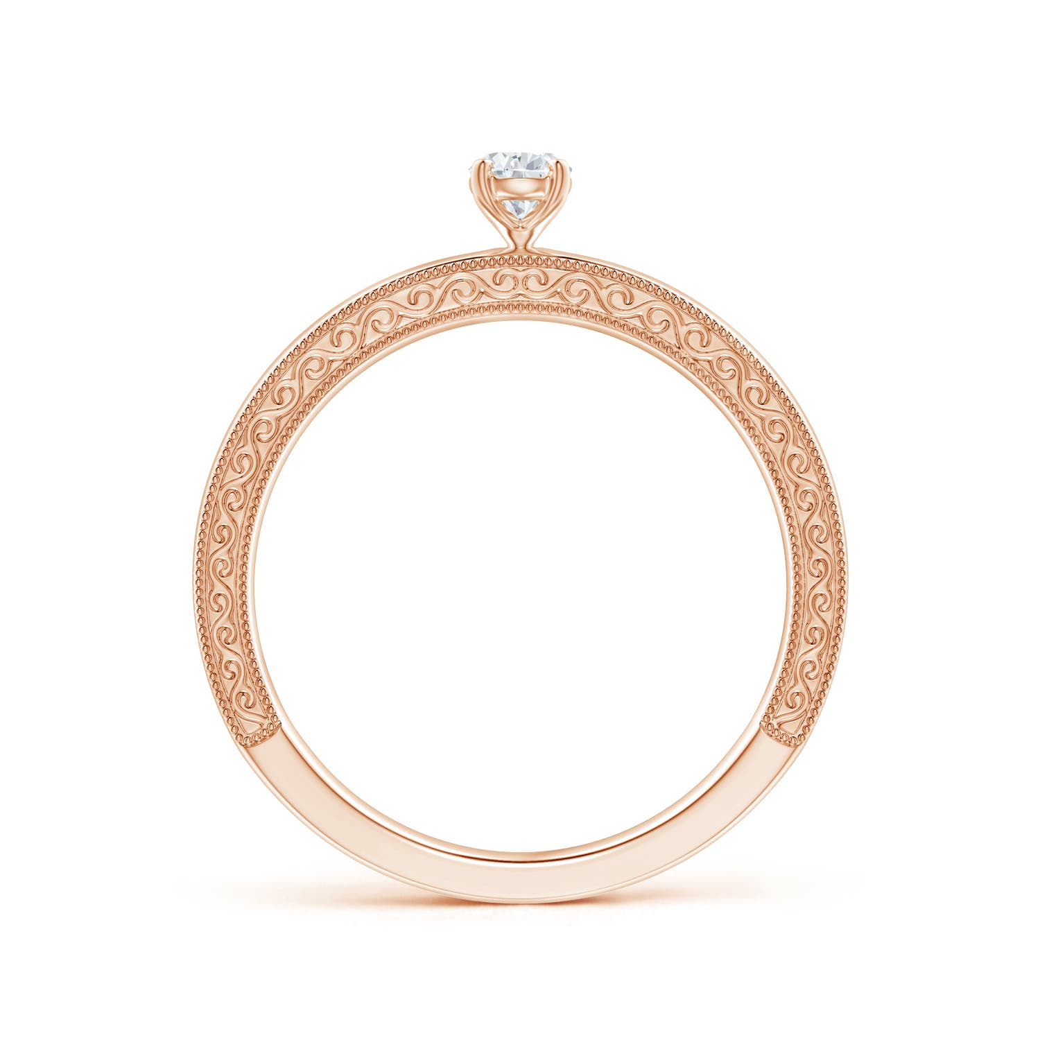 G, VS2 / 0.2 CT / 14 KT Rose Gold