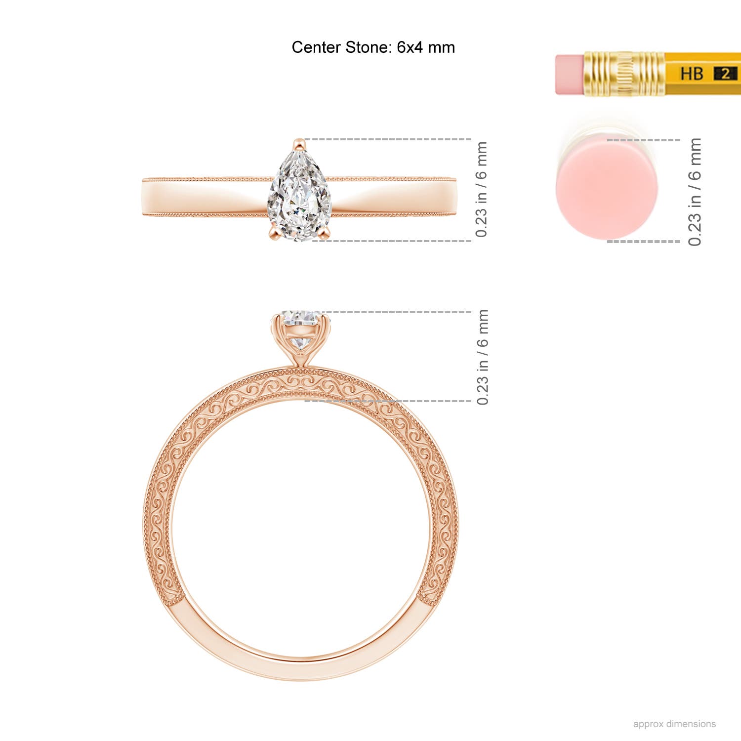 I-J, I1-I2 / 0.4 CT / 14 KT Rose Gold