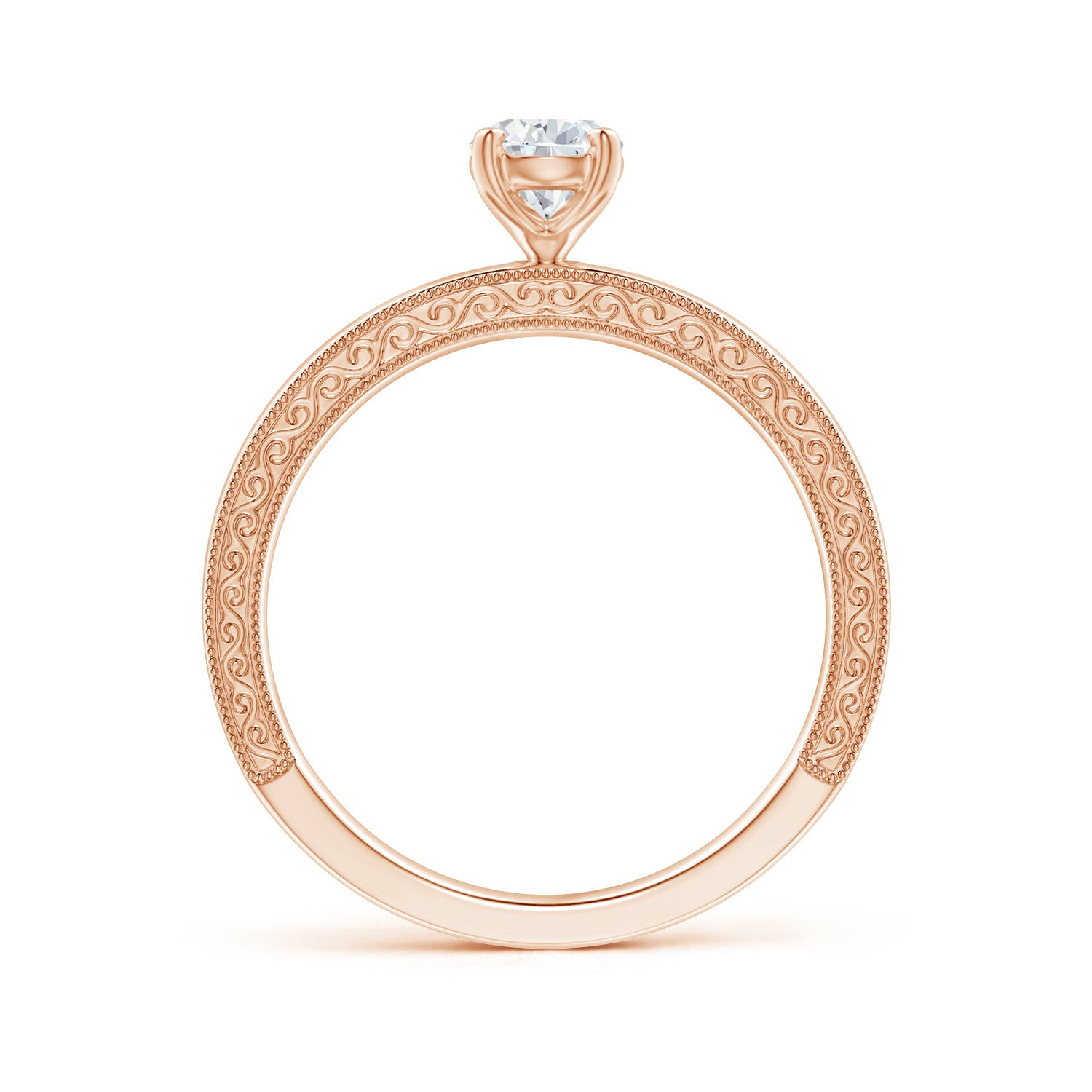 G, VS2 / 0.71 CT / 14 KT Rose Gold