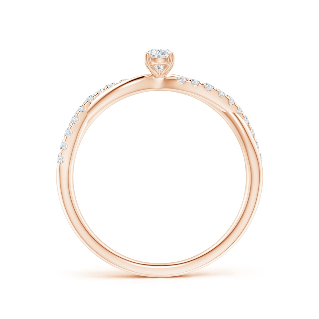 5x3mm GVS2 Solitaire Pear-Shaped Diamond Twisted Shank Engagement Ring in Rose Gold - side_1
