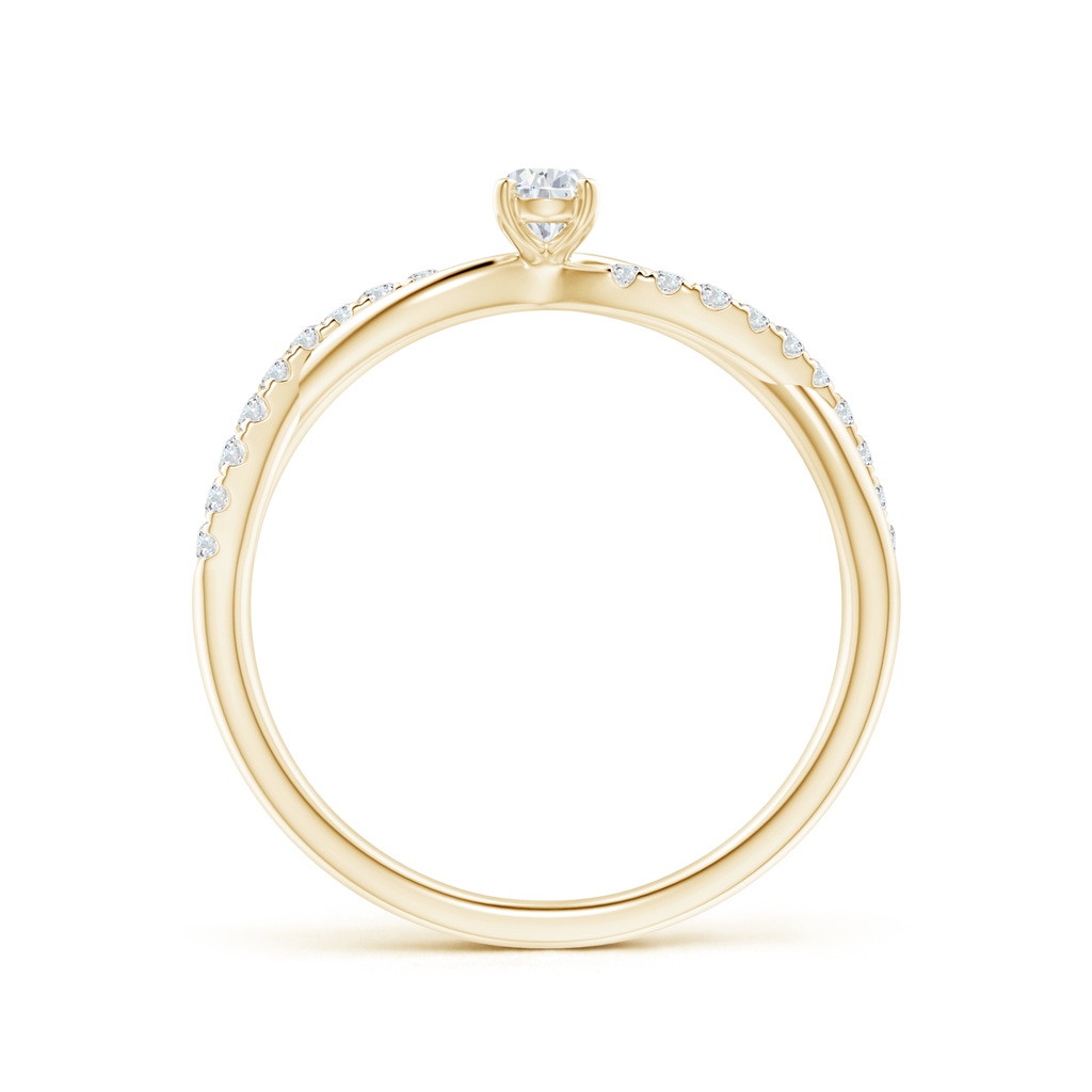 5x3mm GVS2 Solitaire Pear-Shaped Diamond Twisted Shank Engagement Ring in Yellow Gold - side_1