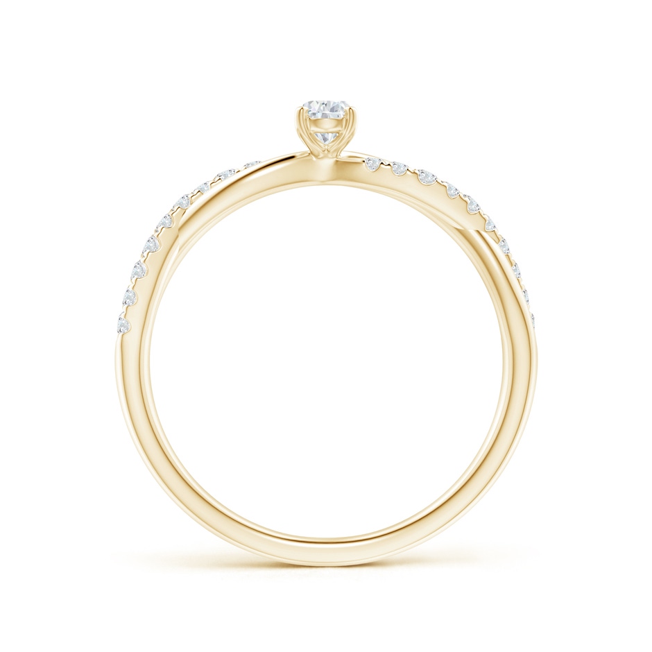 5x3mm GVS2 Solitaire Pear-Shaped Diamond Twisted Shank Engagement Ring in Yellow Gold side-1