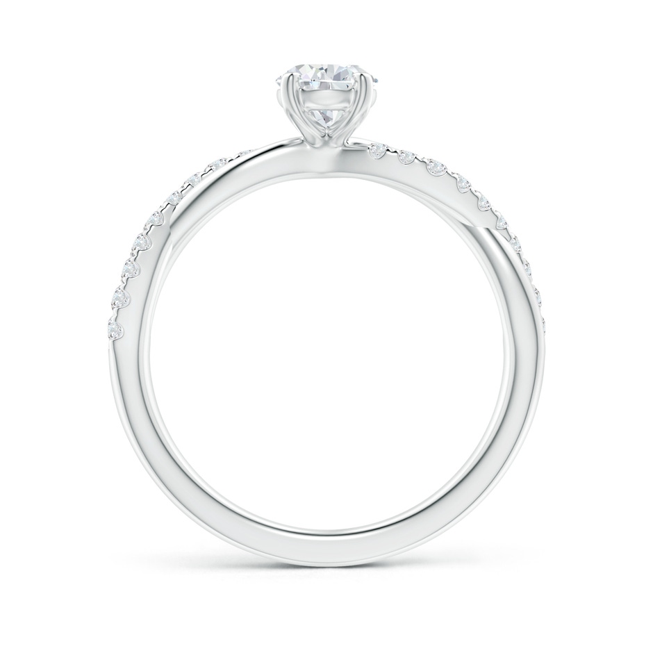 7x5mm GVS2 Solitaire Pear-Shaped Diamond Twisted Shank Engagement Ring in P950 Platinum side-1